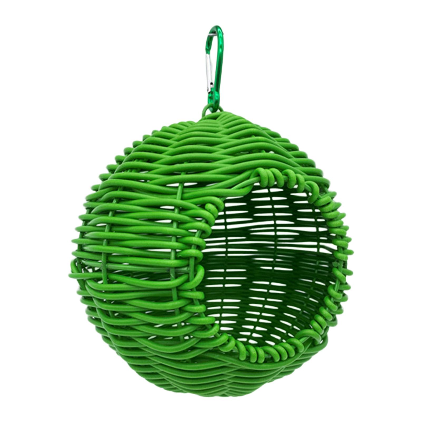 Woven Parrot Nest for Small Birds Natural Rattan Bird Sleeping Cage Durable Ventilated Pet Bird House for Indoor Outdoor Use
