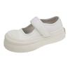 Platform spring new Velcro silver breathable Jane casual board shoes