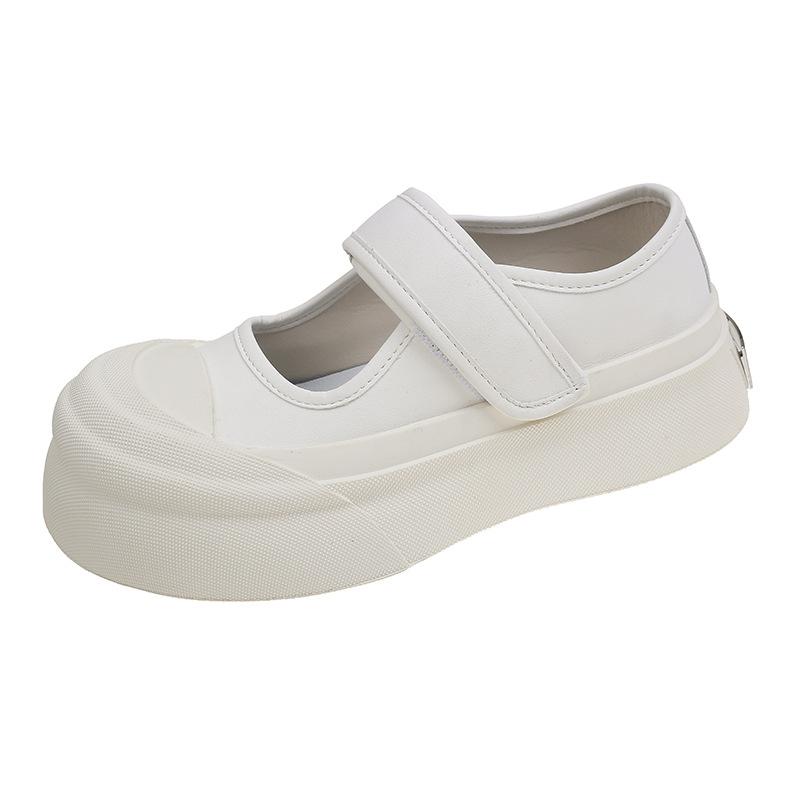 Platform spring new Velcro silver breathable Jane casual board shoes