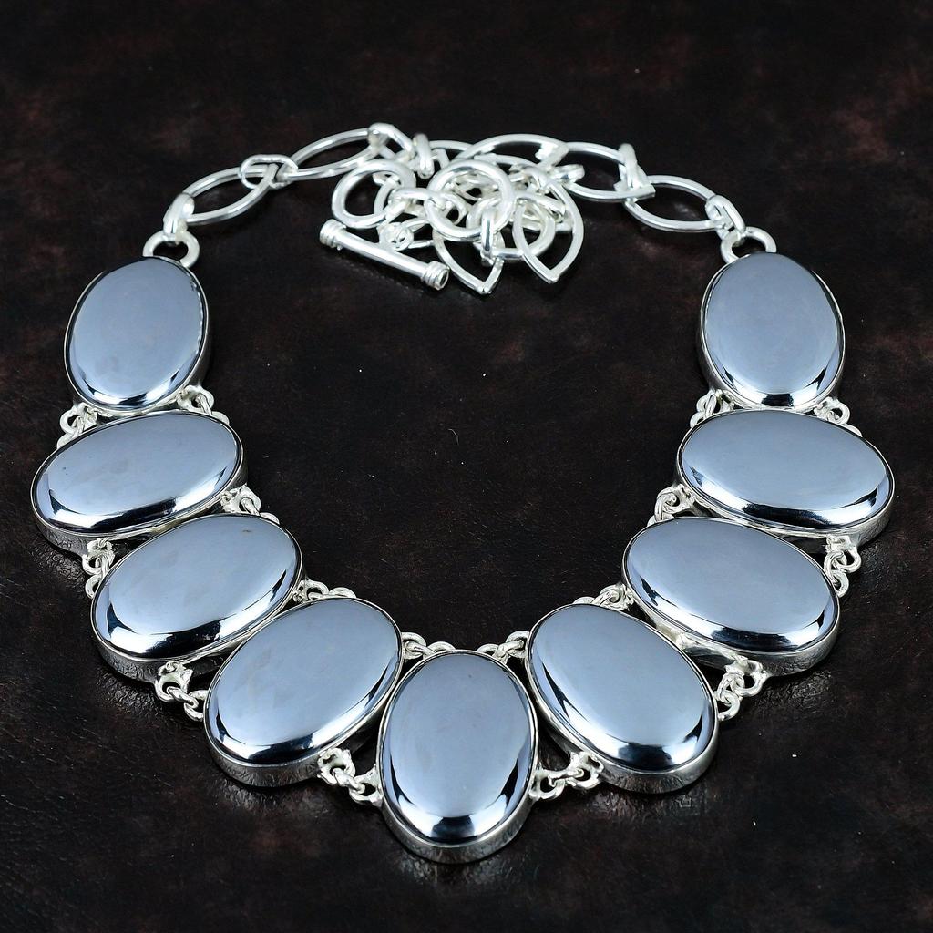 Shungite Gemstone Necklace Elegant Necklace 925 Sterling Silver Necklace Adjustable Chain Necklace Handmade Silver Jewelry Gift For Friend