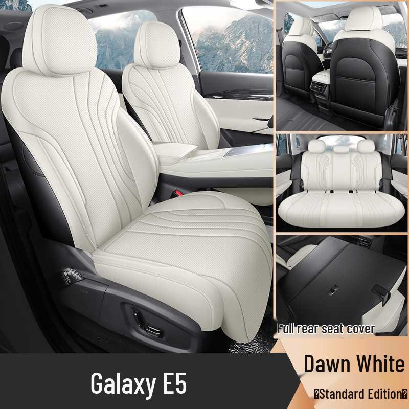 2026 Geely Galaxy E5 All-Season Breathable Full Leather Perforated Seat Cover Dedicated Full Coverage for Galaxy E5, Five Seats