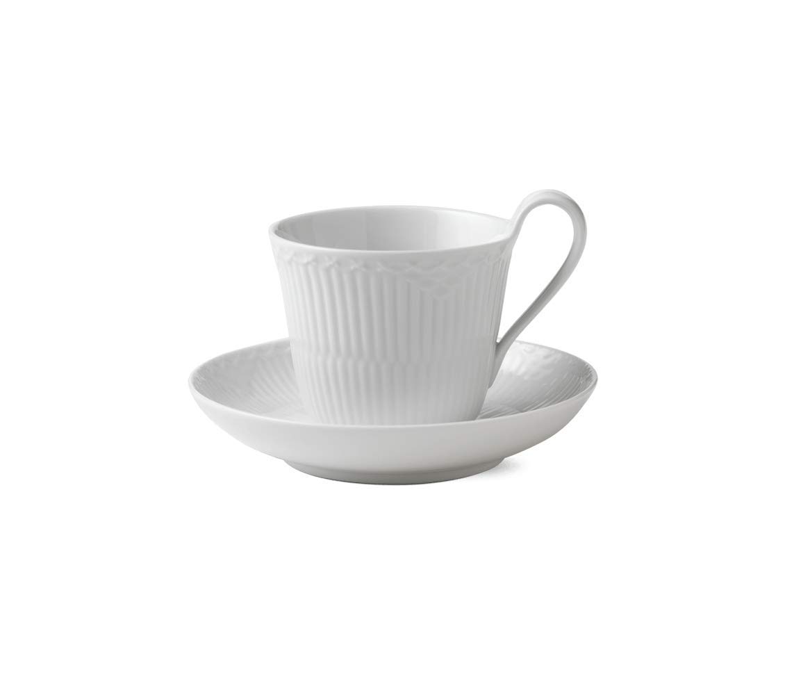 

ROYAL COPENHAGEN Cup and Saucer, White, 240ml, 1128092 [Parallel Import]
