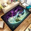 Black Clover Carpet Rug For Living Room Bedroom Home Sofa Decoration Kids Play Nonslip Floor Mat