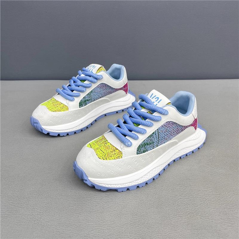 Autumn embroidery Forrest Gump shoes contrasting color design trendy sports casual shoes lightweight trendy shoes v