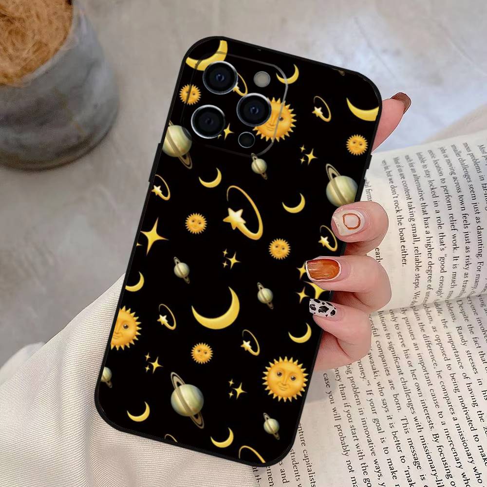 

Funny emoji Phone Case For iPhone 17, 16,15,14,13,12,11 Plus,Pro Max, Others Soft Black Cover iPhone12Pro
