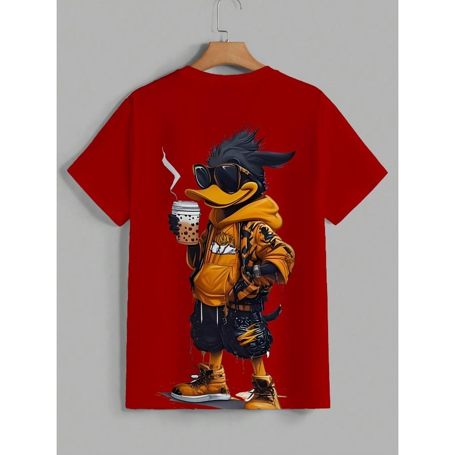 Ležérní tričko s krátkým rukávem, s potiskem, módní, nadměrné, 3D vzor, pro muže, pohodlné, letní, s kulatým výstřihem