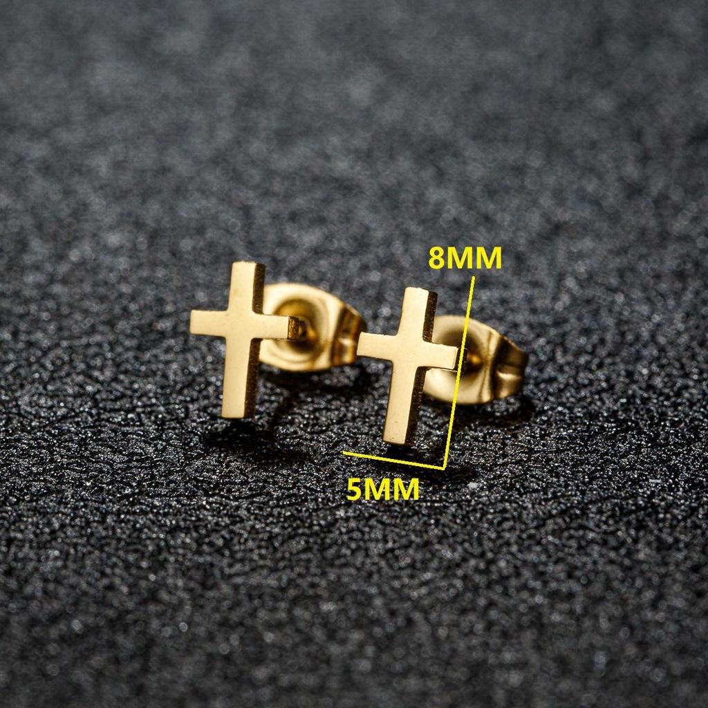 Women's Stainless Steel Infinity Rectangle Stud Earrings