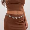 Personalized Punk Cowboy Hat Turquoise Boots Waist Chain Body Chain Metal Chain Body Chain Female