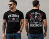 America 250th Anniversary 2 Sides Shirt Bald Eagle Patriotic USA 1776-2026 Tee