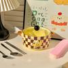 ins cute cartoon puppy ceramic binaural instant noodle bowl with lid new snail powder student dormitory for dinner