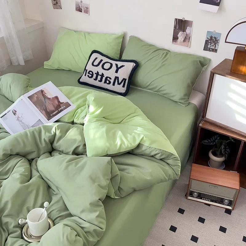 2025 New Washed Cotton Single Quilt Cover Solid Color Double Duvet Cover Skin Friendly and Comfortable Bedding 150x200 180x220