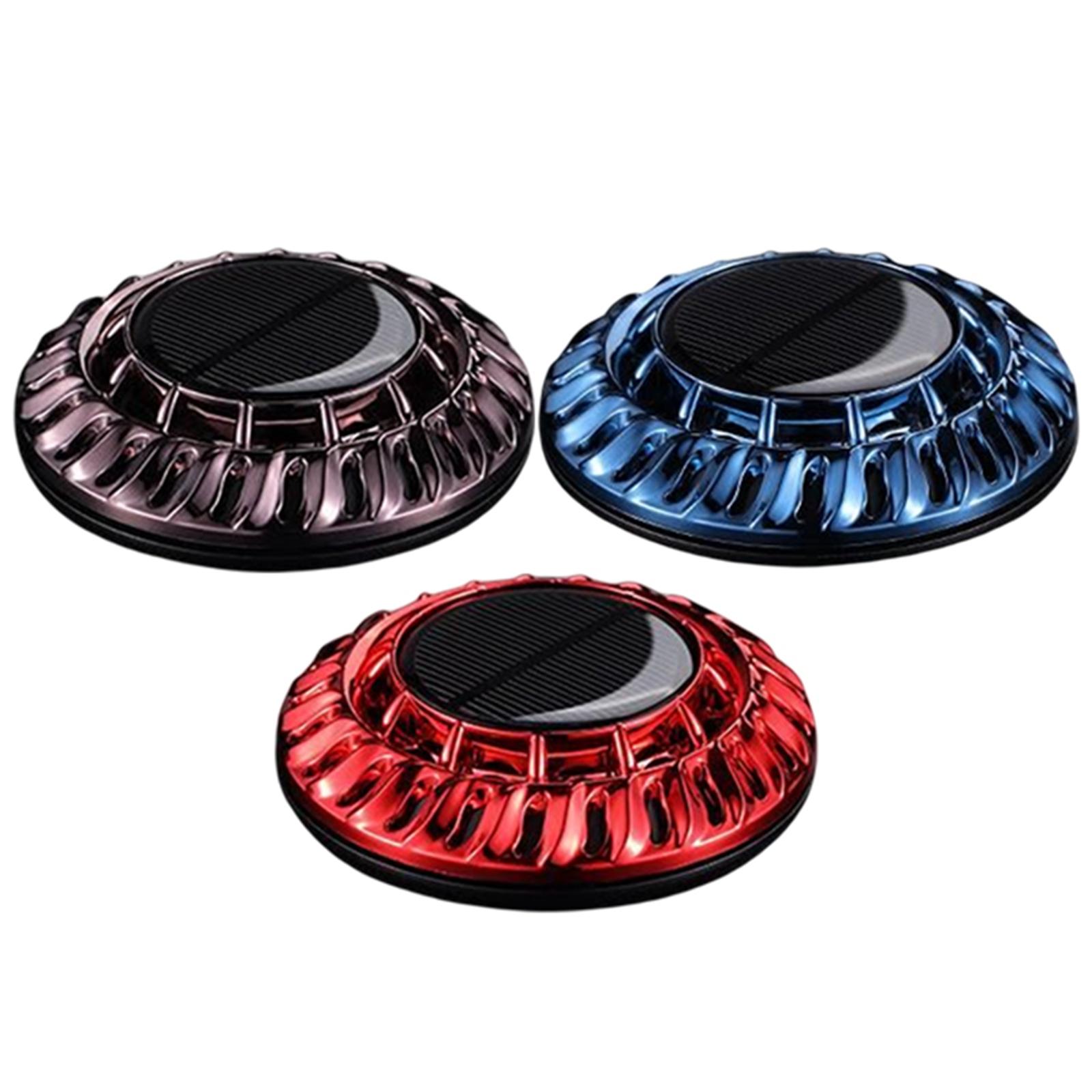 Solar Rotating Car Air Freshener Car Diffuser Decoration Solar Perfume Home Decoration Red