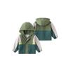 Children's Padded Coat Spring and Autumn K-style Boys Fashion Colorblock Shell Jacket Boys Zipper Hoodle Tops