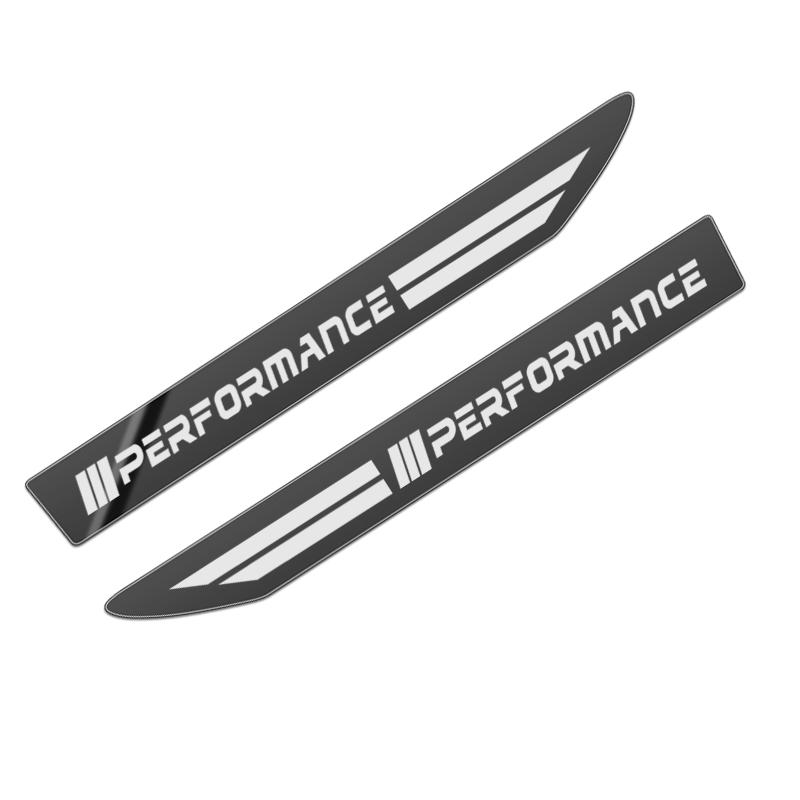 KSMH6 Car Sticker 2PCS Weatherproof Stainless Steel Side Wing Fender Badge Emblem UV-Proof Anti-Fade Anti-Rust Body Decal For BMW F34