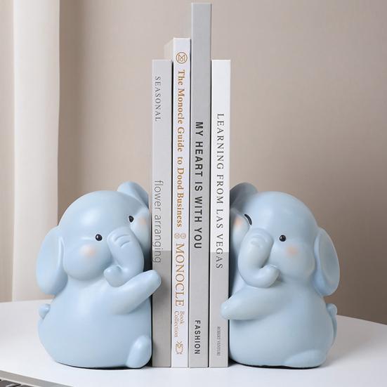 1 წყვილი Hug Duck Book End Cartoon მოცურების საწინააღმდეგო Heavy Duty Resin Craft Home Office Desktop Book Stopper Holder ცხოველთა ორნამენტი ფიგურა ფიგურა ქანდაკება
