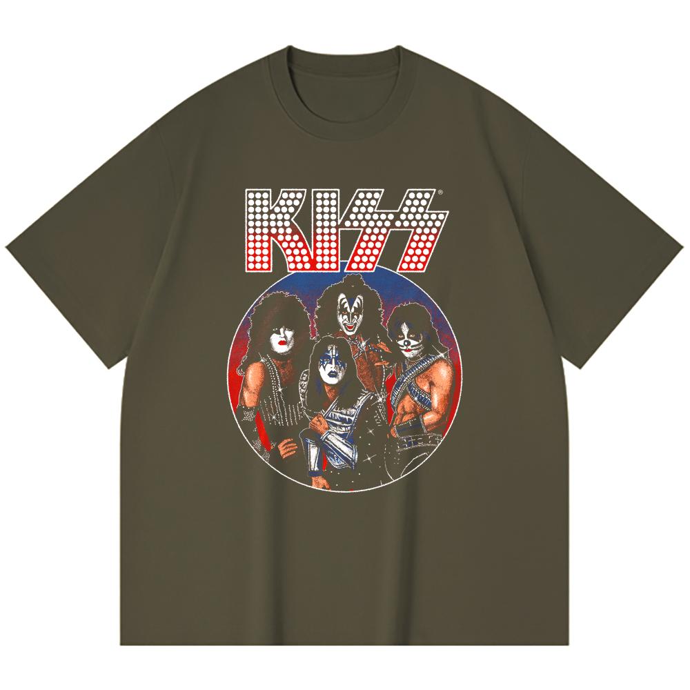 230 Gsm 100% Cotton Heavy Metal T-Shirt  Rock Band Popular Music Print Unisex Heavy Cotton T Shirt