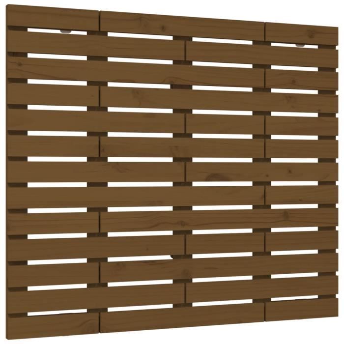 VidaXL Wall-mounted Headboard Honey Brown 146x3x91.5 Cm Solid Pine Wood 824686