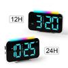 LED digital clock RGB display alarm clock with atmosphere light night light electronic LED time disp