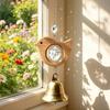 Crystal Prism Bird Wind Chimes Wooden Sun Catcher Vintage Crystal Pendant  Home