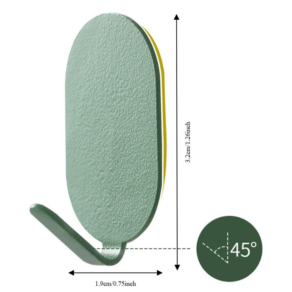 8 PCS Easy Install Adhesive Hook Iron Robe Hook Simple Coat Hook  Home Supply