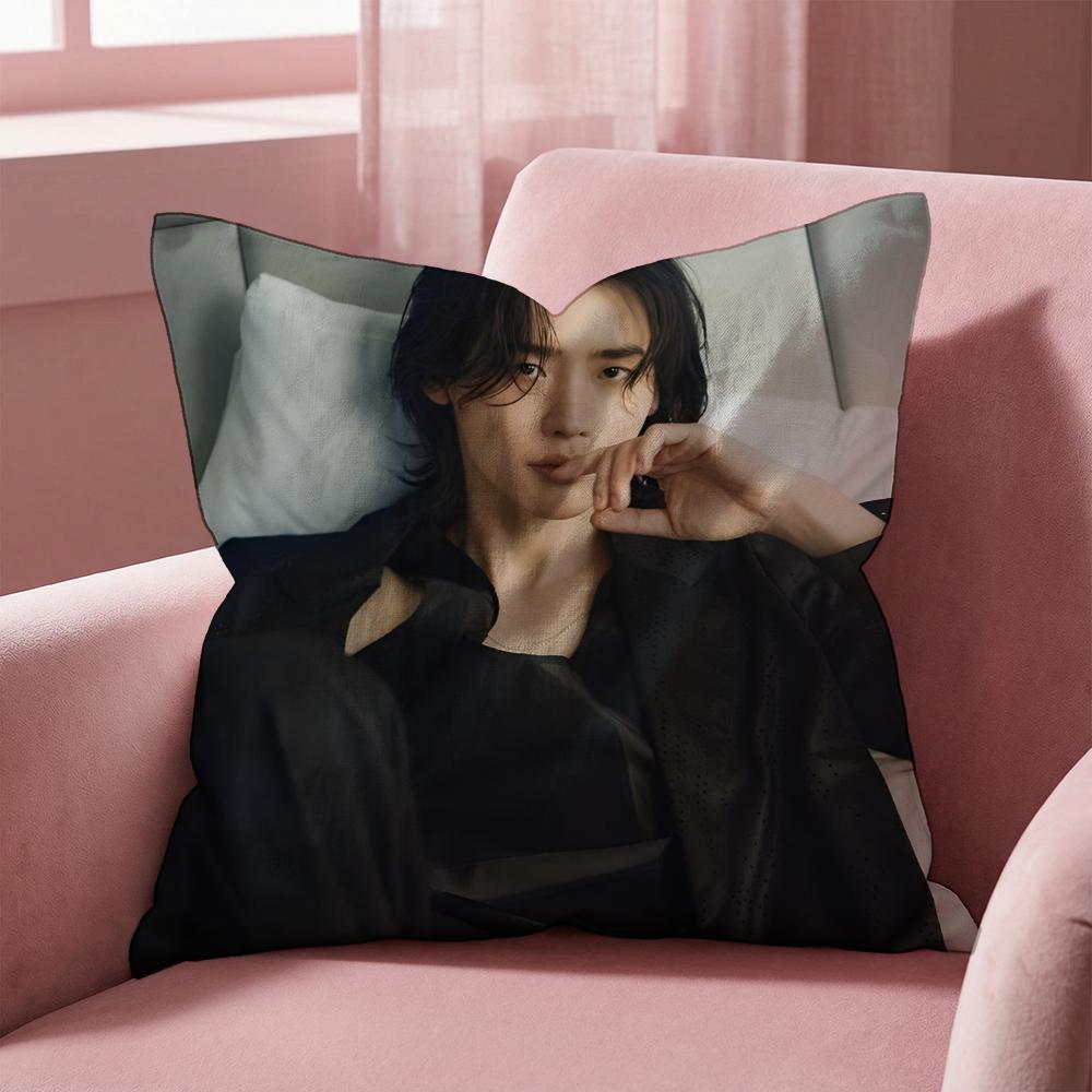 Lee Jong Suk Cushion Cover Multi-Scene Pillow Cover for Home & Car - Reversible, Soft & Durable for Daily Use 30cmx30cm