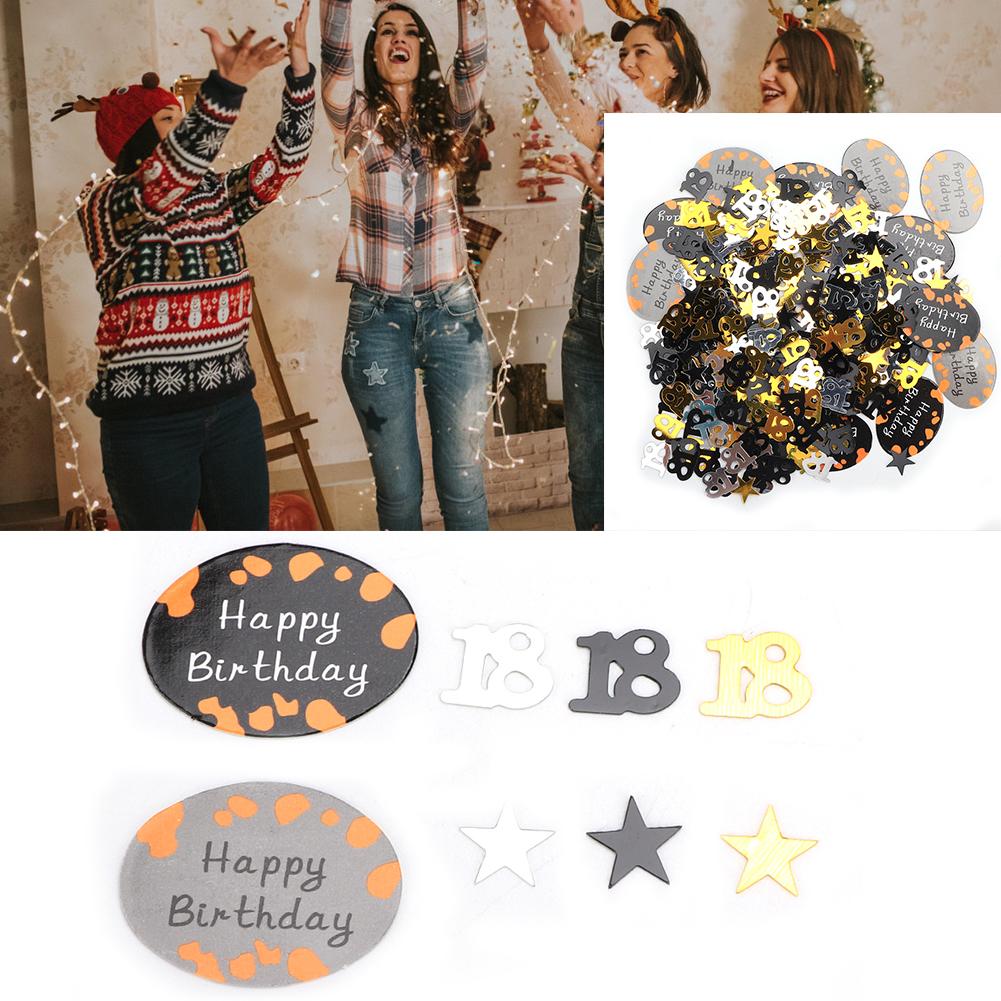 

Вечеринка по случаю дня рождения, бросающая конфетти, стол, конфетти, аксессуары для украшения одежды «сделай сам»(60 лет