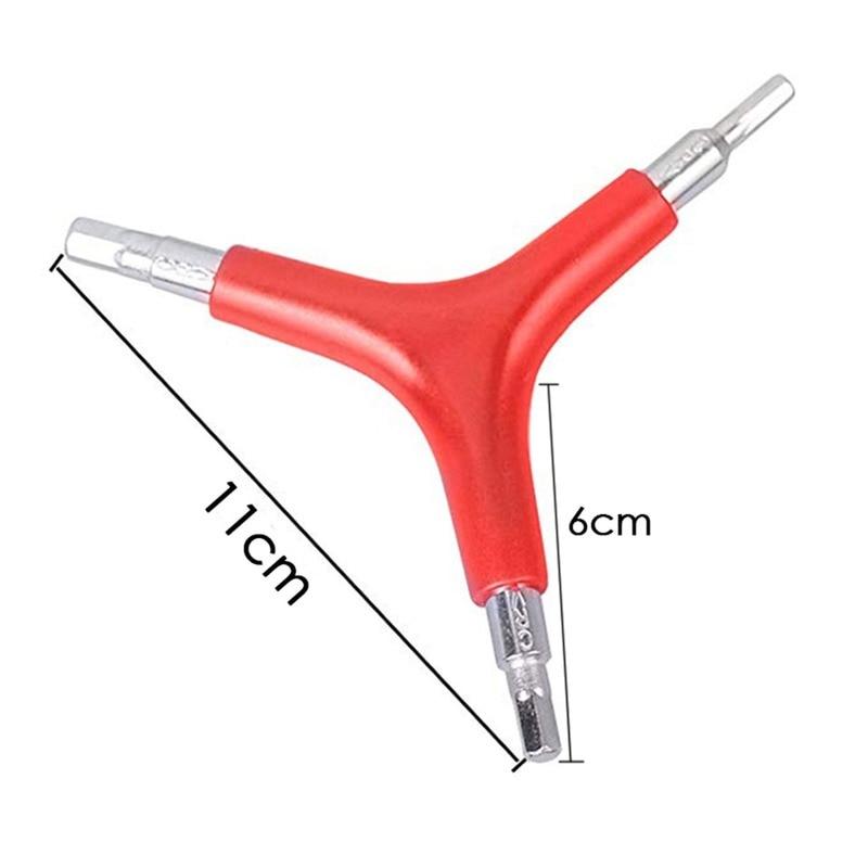 Llave hexagonal de 3 vías, herramientas de reparación de bicicletas, vaso hexagonal Allen trigémino