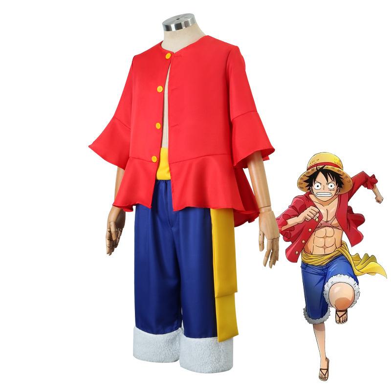 Luffy Cos Clothes ONE PIECE Clothes, Two Years Later the Second Generation of Cosplay Clothes Straw Hat Shoes Props Clothing