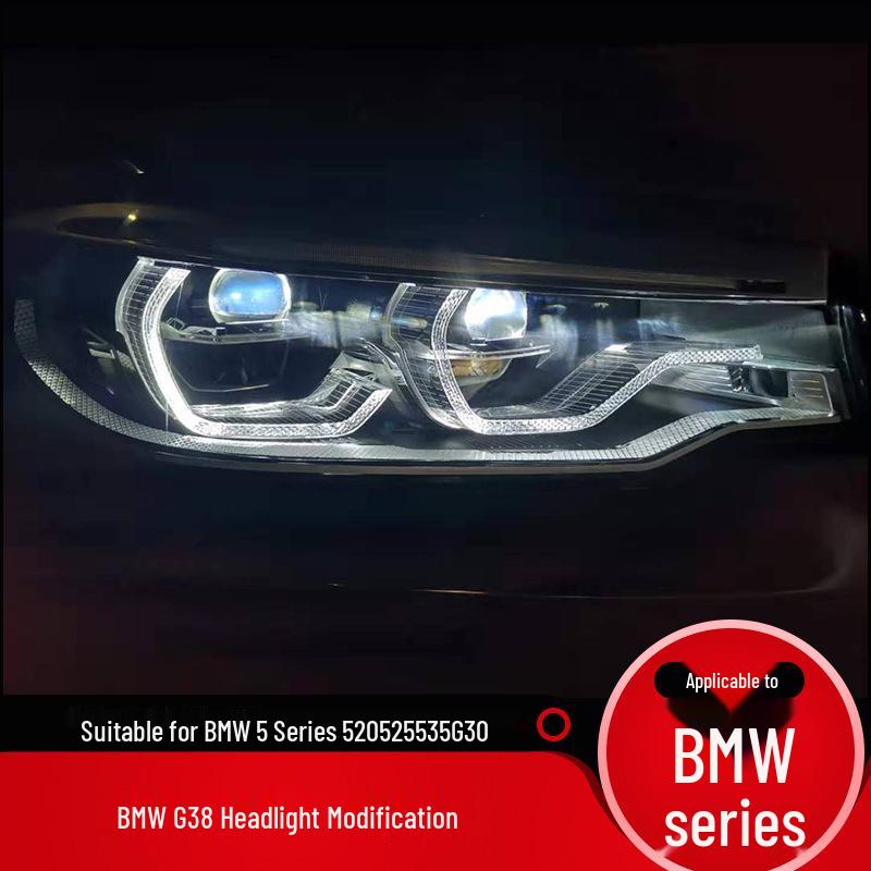 Compatible BMW 5 Series G38 Headlight Assembly (2018-2020) LED Upgrade for 520, 525, 535 G30.