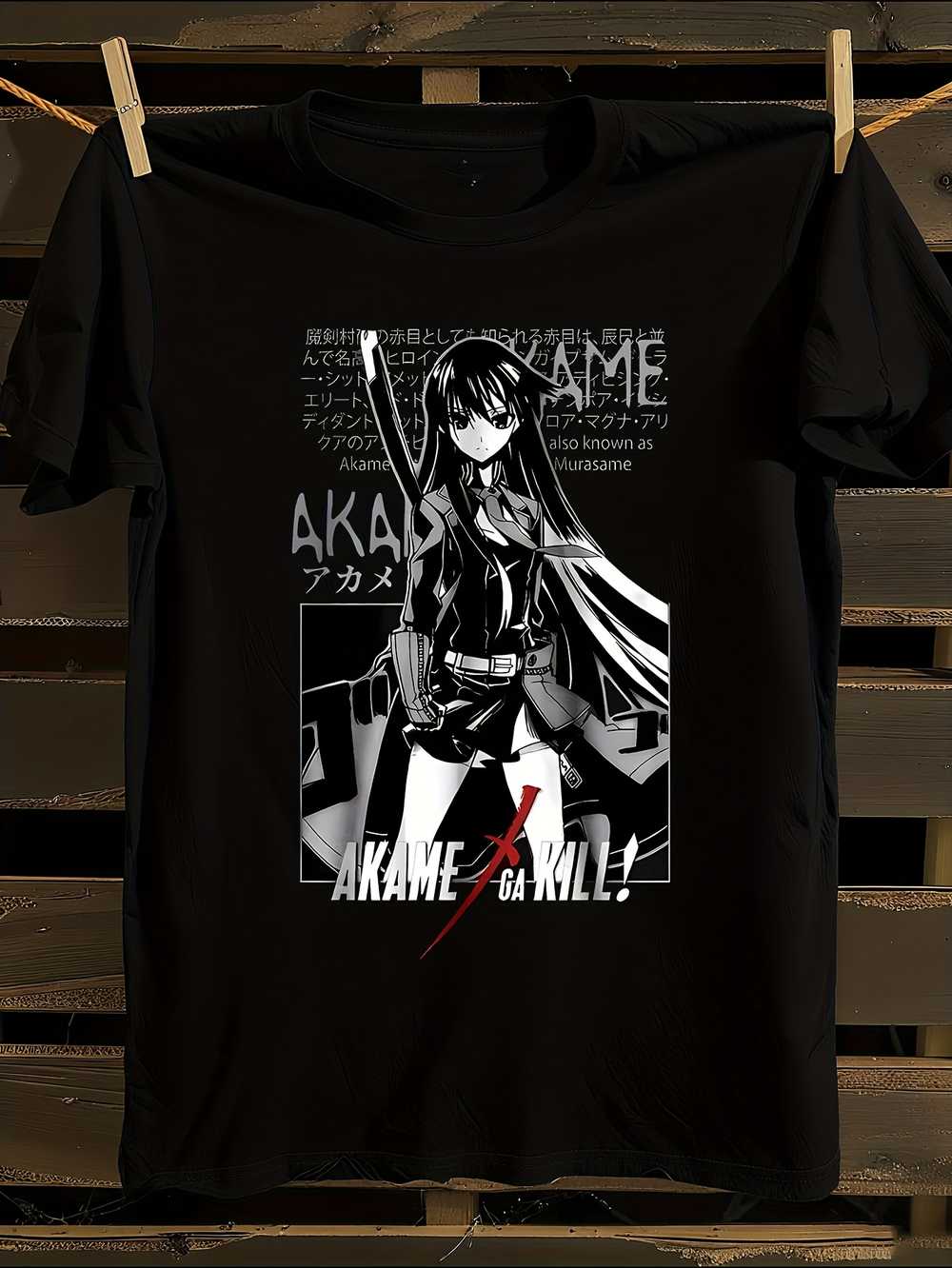 Unisex Akame Ga Kill Anime T-Shirt S