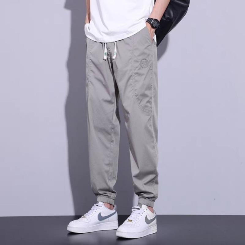 

Мужские длинные брюки новые весенне-летние свободные трендовые спортивные повседневные брюки брюки длиной девять точек 4XL серый