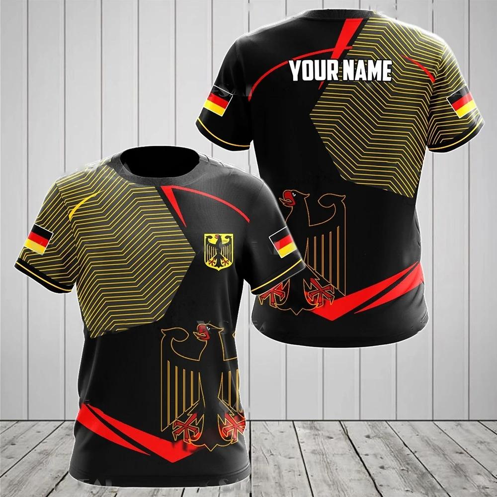 T-shirt Sportiva Estiva da Uomo con Stampa 3D e Girocollo