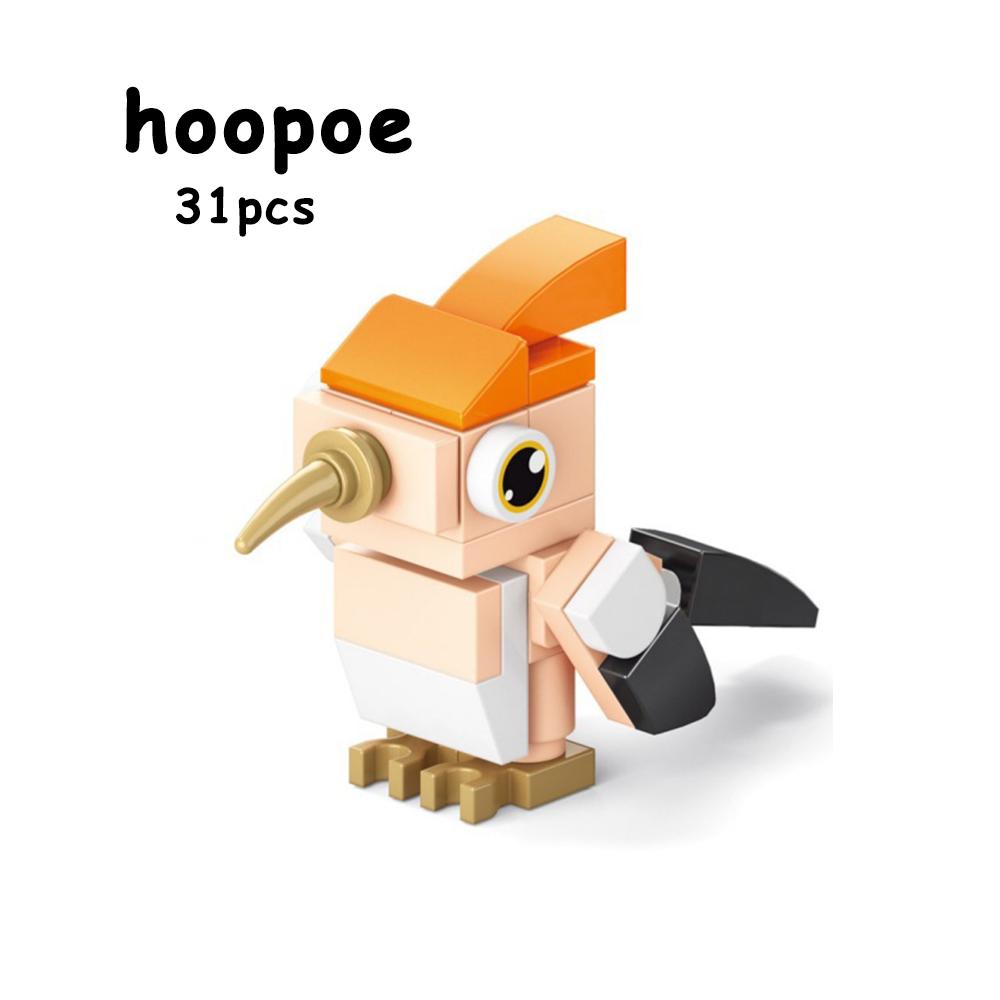 Mini Birds Series Building Block Crow Swallow Peacock Hoopoe Flamingo Parrot Eagle Bricks Toys 10in1 Educational Children Gifts