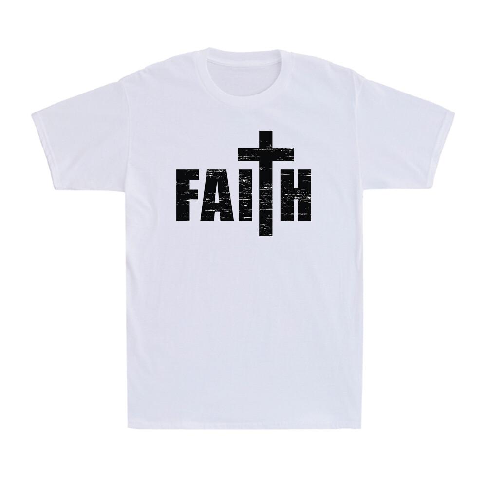 Faith Cross Christian Shirt Faith Distressed Religious Vintage Unisexs Tshirt Tee
