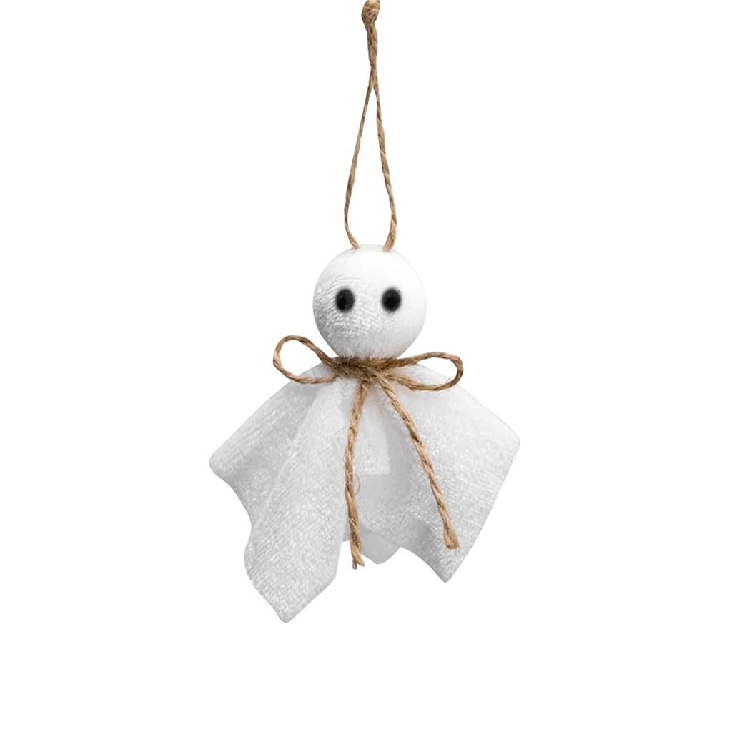 Halloween Hanging Ornament, 3 Inch Small Hanging Tree Ornament, Rustic Fabric Hanging Ornament For Haunted House Party Yard Tree Dec