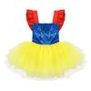 Miminka Dívčí Lesklé Flitry Bez rukávů Krajka Ramínka Síťované Tutu Šaty Batolata Halloween Cosplay Kostým Princezna víla