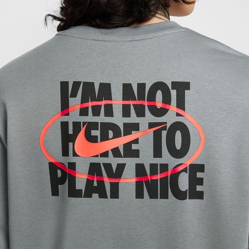 Nike Sweatshirts Men's Dark Gray Crew Neck Moderate Regular IR0104-084