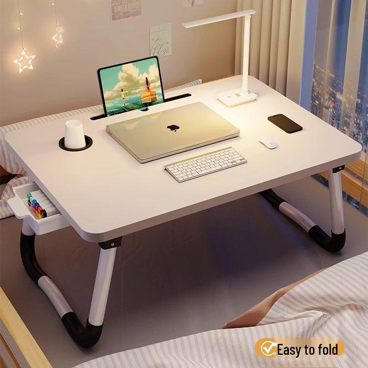 Foldable Bedside Table: Compact Desk for Dorms and Bedrooms