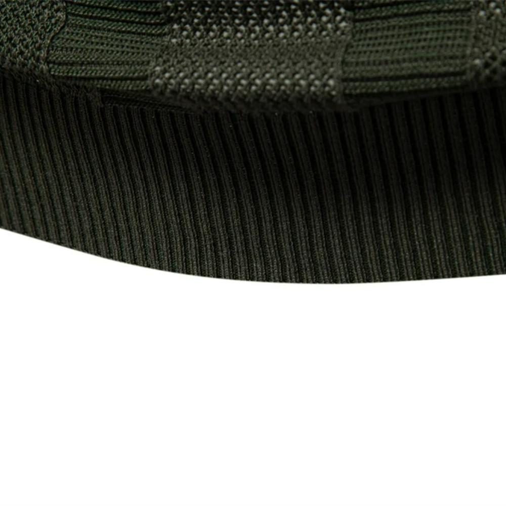 AIOPESON 2025 Men's Solid Striped Mesh Polo Shirt Breathable Knitted Turn-Down Collar Sweater Polos Men