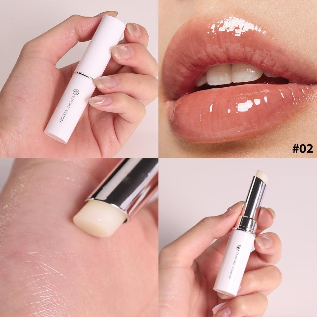 Temperature Change Lip Balm, Fruit Flavored Moisturizing Color Changing Lipstick, Clear To Pink Hydrating Lip Care Makeup
