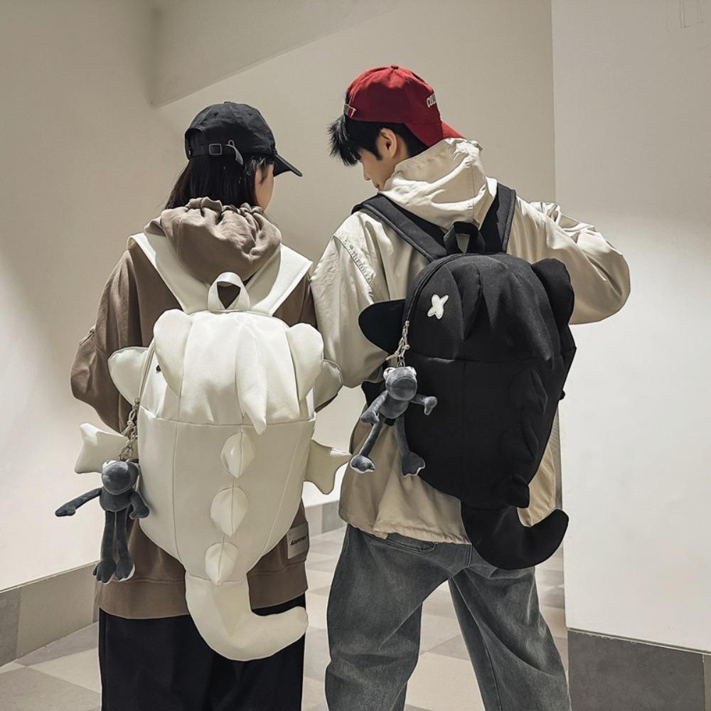 Multi-pocket Trendy Shark Backpack Waterproof College Students Schoolbag  Boys Girls