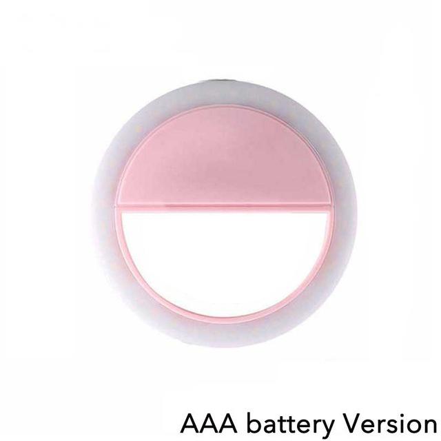 Battery Selfie Light Ring Light LED Photographic Lighting Photo Lamp Video Light Photography Ringlight Photo For iPhone Xiaomi