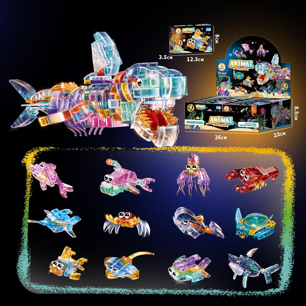 

Ocean World Building Sets for Kids, 12 in 1 Educational DIY Sea Creatures Toys,Gifts for 3 4 5 Years Old and Up Boys Girls