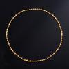 Gold Plated Stainless Steel Bead Bracelet for Women Girl Anklet Link Foot Hand Chain Ball Round Rolo Jewelry Accessories