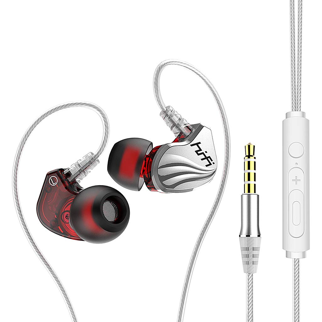

Wired In-Ear Headset with Mic, Soft and Comfortable Earbuds, Compatible with iPhone 88 PlusLaptopPCAndroid, Black (Silver)