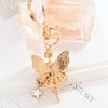 Diamond Studded Ballet Girl Car Keychain Bag Pendant