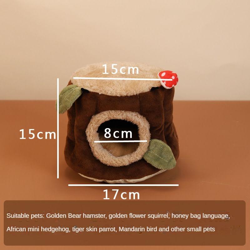 

Кролик Зимнее теплое гнездо Джунгарский хомяк Птица Попугай Приют Гнездо Еж Белка Морская свинка Морская свинка Тоторо Мешок с медом Хлопковое гнездо для домашних животных S коричневый