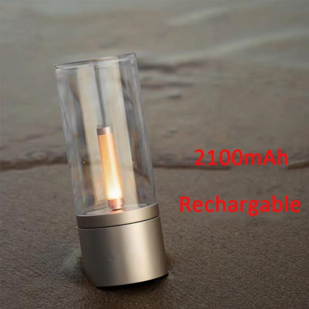Type C Rechargeable Candle Lamp 1800K Warm Light Atmosphere Light LED Night Light  1800K Warm Light