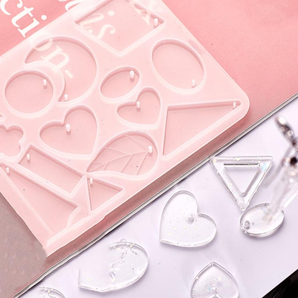 Ohrring Anhänger Silikonform Geometrischer Rhombus Epoxidharzform für DIY Ohrringe Schlüsselanhänger Halskette Anhänger Epoxidharz Handwerk