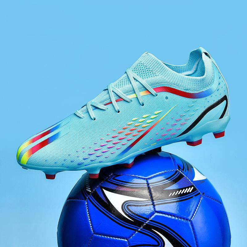 Low top 2025 long nails short broken student one 2025 training football shoes men's game sports shoes flying woven nails